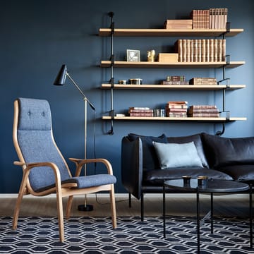 TS Round soffbord - black marquina marble, ø105, svart stativ - GUBI