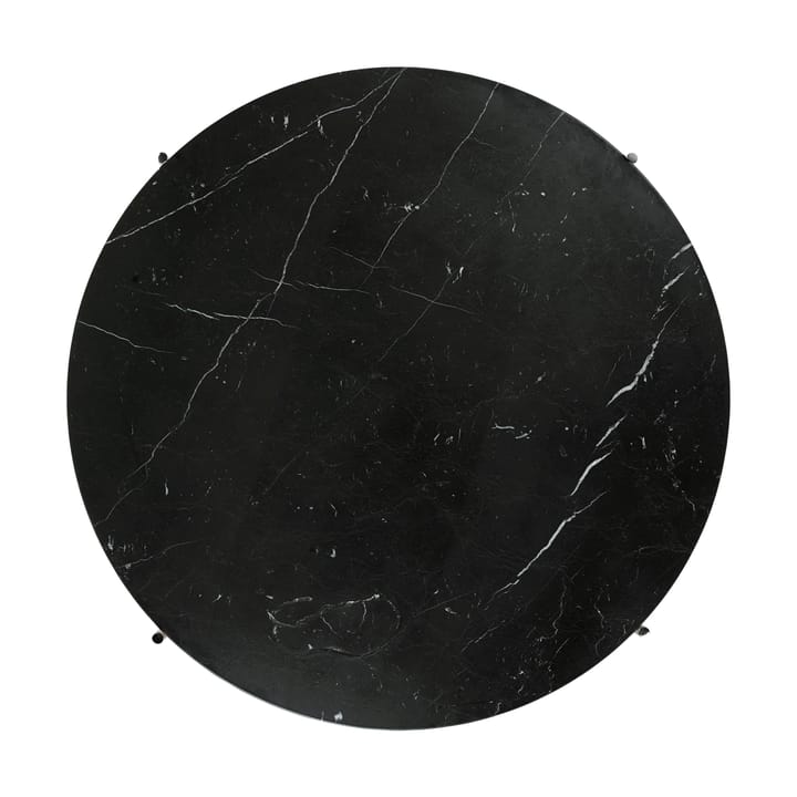 TS soffbord polerat stål Ø80 - Black marquina marble - GUBI