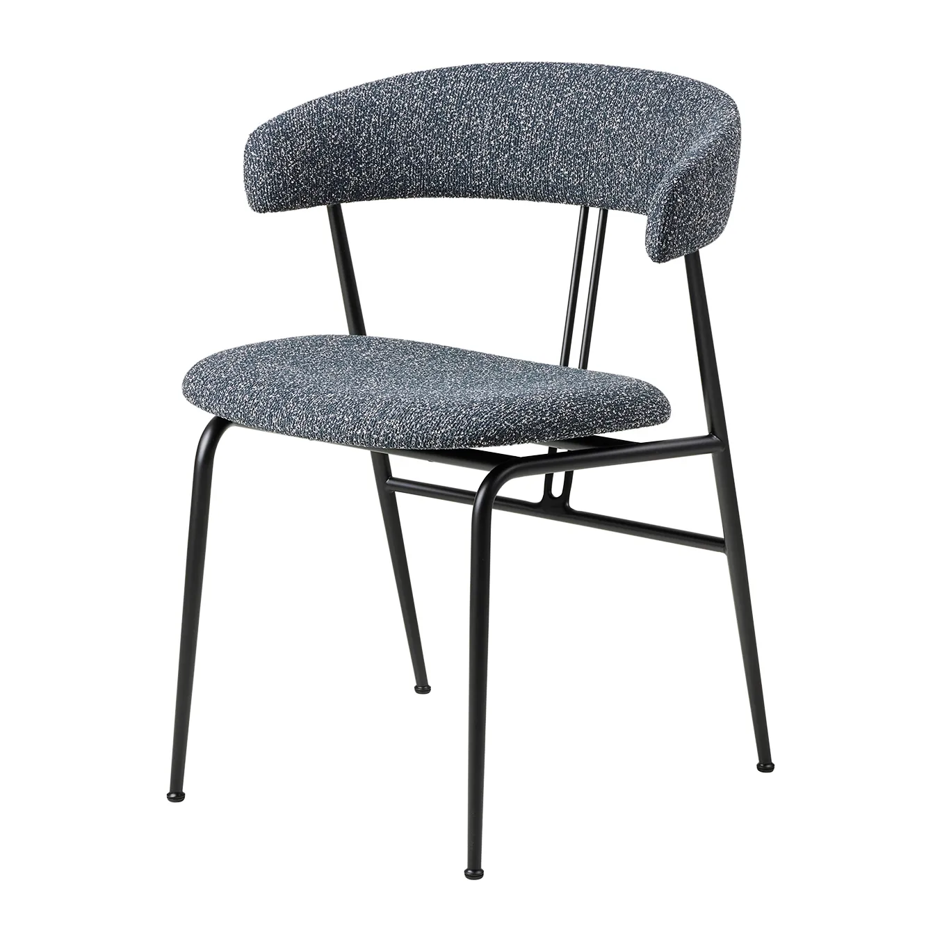 Violin dining chair, Around bouclé 023-black GUBI