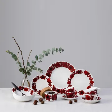 Röd Aster tallrik - Ø 22 cm - Gustafsbergs Porslinsfabrik