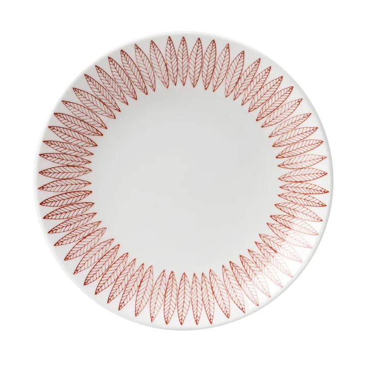 Röd Salix tallrik - Ø 22 cm - Gustafsbergs Porslinsfabrik