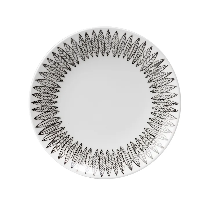 Svart Salix tallrik - Ø 18 cm - Gustafsbergs Porslinsfabrik