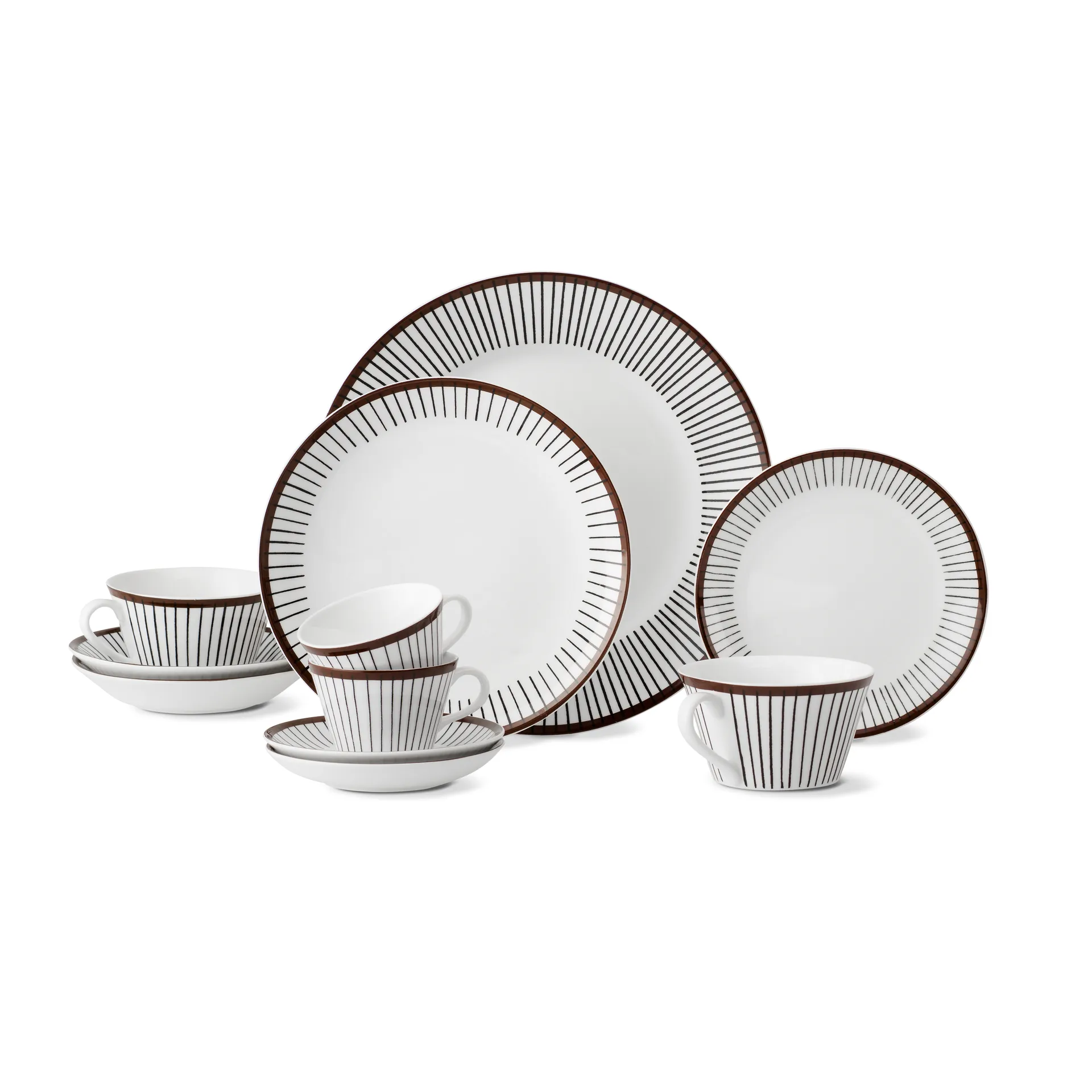 Ribb kaffegods, kaffekopp + fat Gustavsbergs Porslinsfabrik