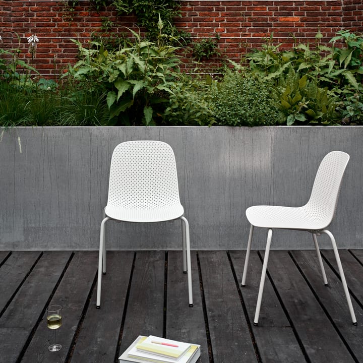13Eighty stol - chalk white, gråvit stålstativ - HAY