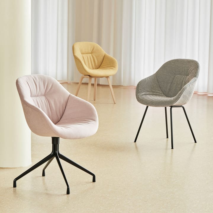 About a Chair 121 Soft kontorsstol - Soft grey-snurrstativ i aluminium - HAY