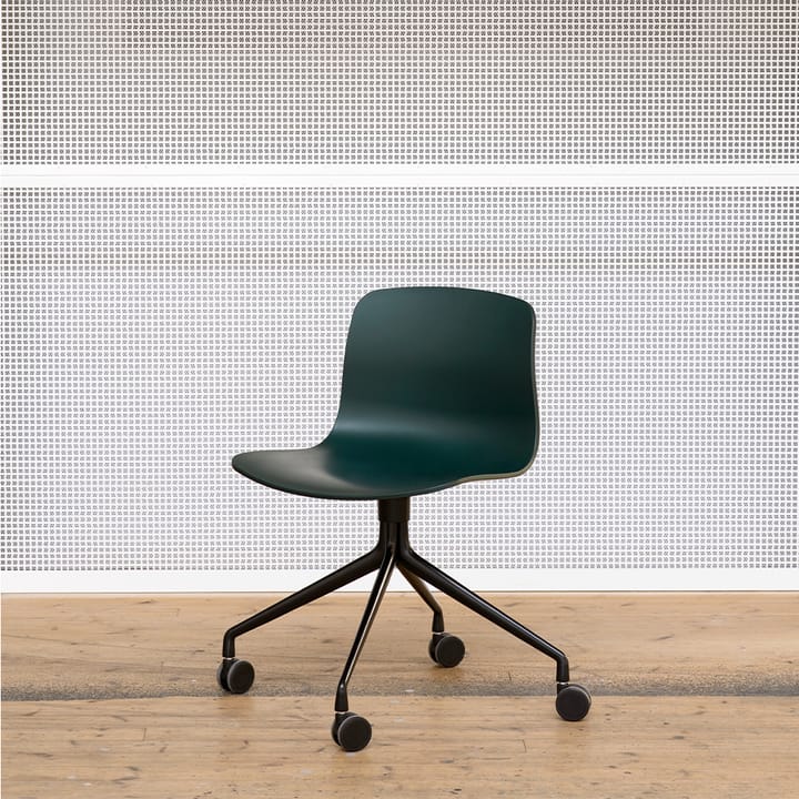 About a Chair 14 kontorsstol - cream white, svart stativ med hjul - HAY