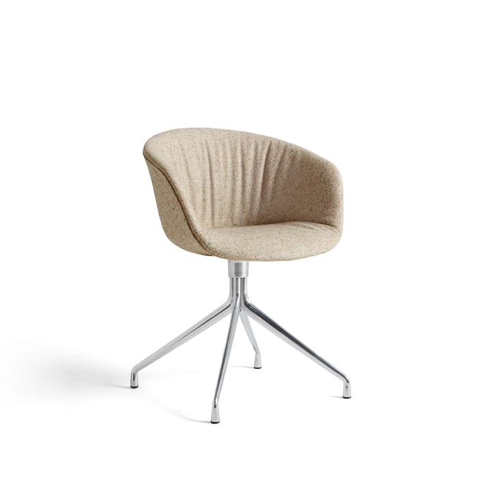 About a Chair 21 Soft stol, Tyg bolgheri lgg60 melange-aluminium stativ HAY