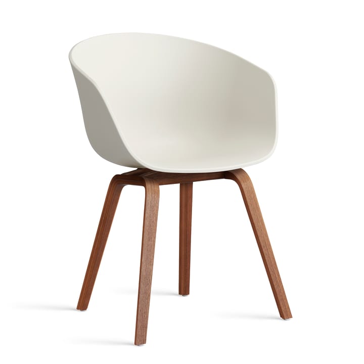 About a Chair 22 stol 2.0 - Melange cream-lackerat valnötsstativ - HAY
