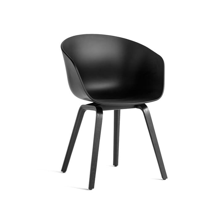 About a Chair 22 stol - black, ekstativ svart vattenbaserad lack - HAY