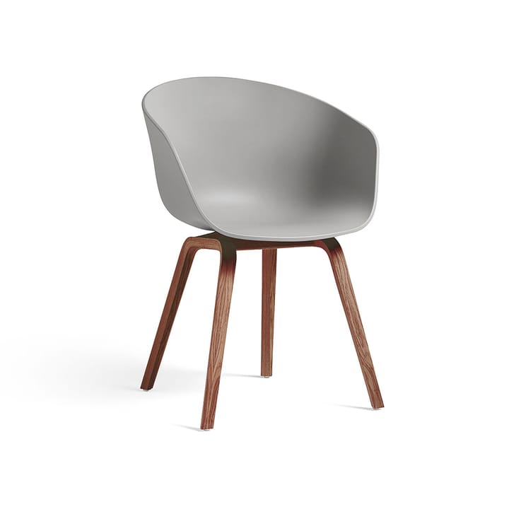 About a Chair 22 stol - concrete grey, valnötsstativ vattenbaserad lack - HAY