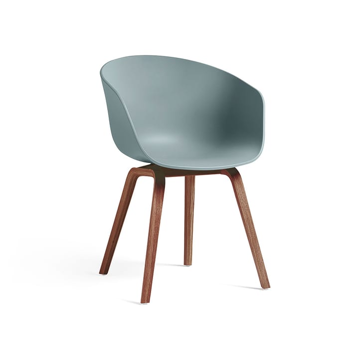 About a Chair 22 stol - dusty blue, valnötsstativ vattenbaserad lack - HAY