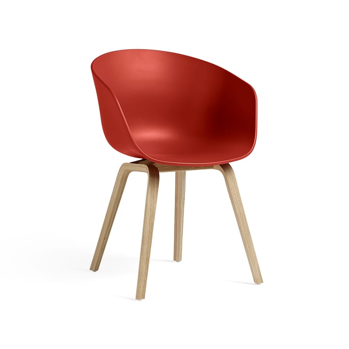 About a Chair 22 stol - Warm red-lackad ek - HAY