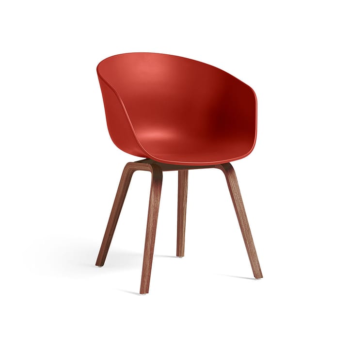 About a Chair 22 stol - warm red, valnötsstativ vattenbaserad lack - HAY