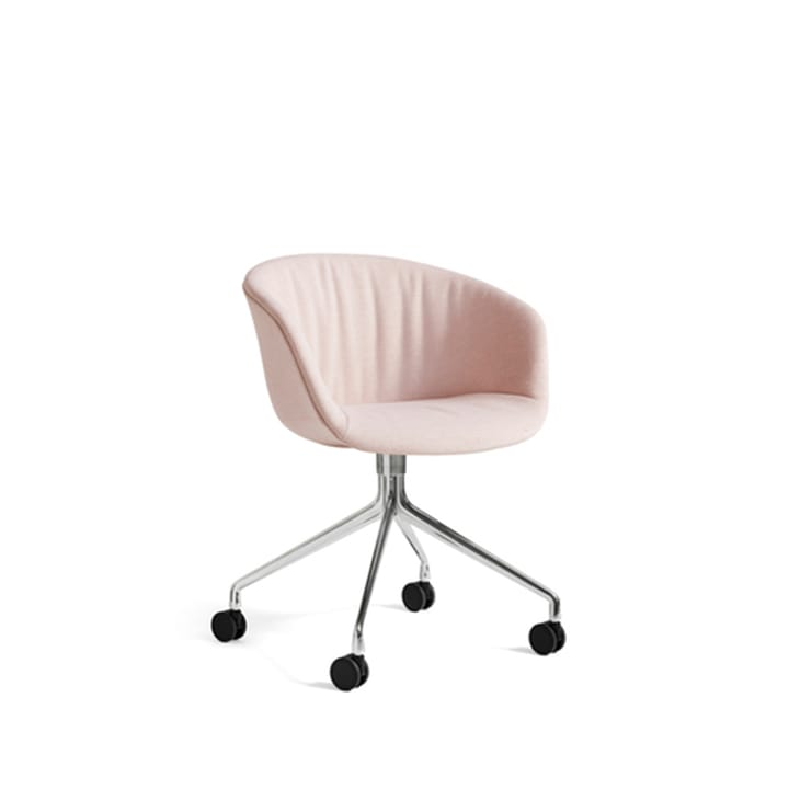 About a Chair 25 Soft stol, Tyg mode 026 petal-aluminiumstativ-hjul HAY