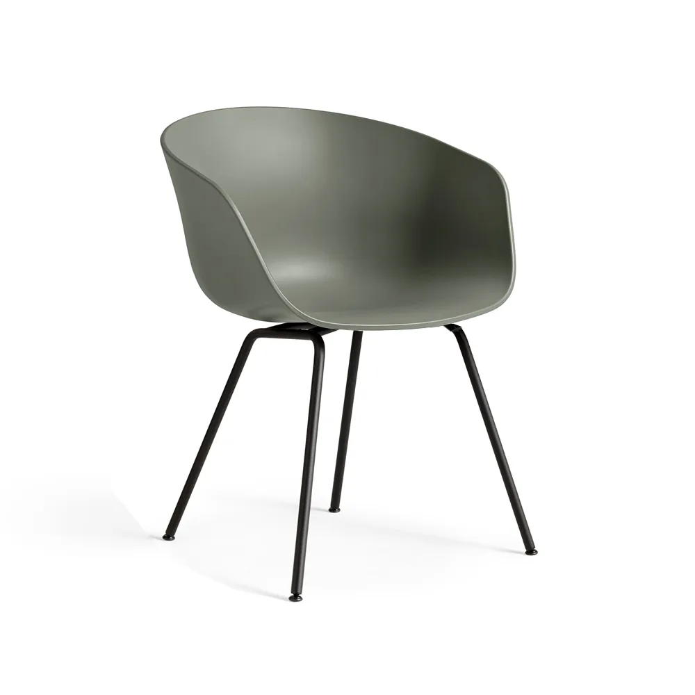 About a Chair 26 stol, dusty green, svart stativ HAY