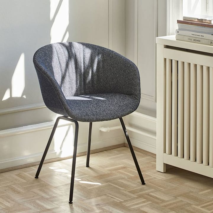 About a Chair 27 Soft stol - Dark grey/white melange-svart stålstativ - HAY