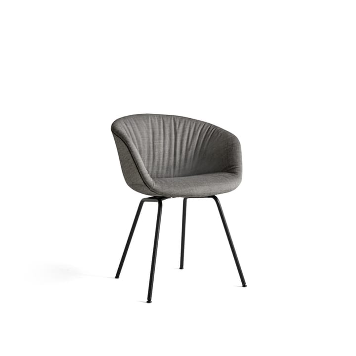 About a Chair 27 Soft stol - tyg remix 152 dark grey/white melange, svart stålstativ - HAY