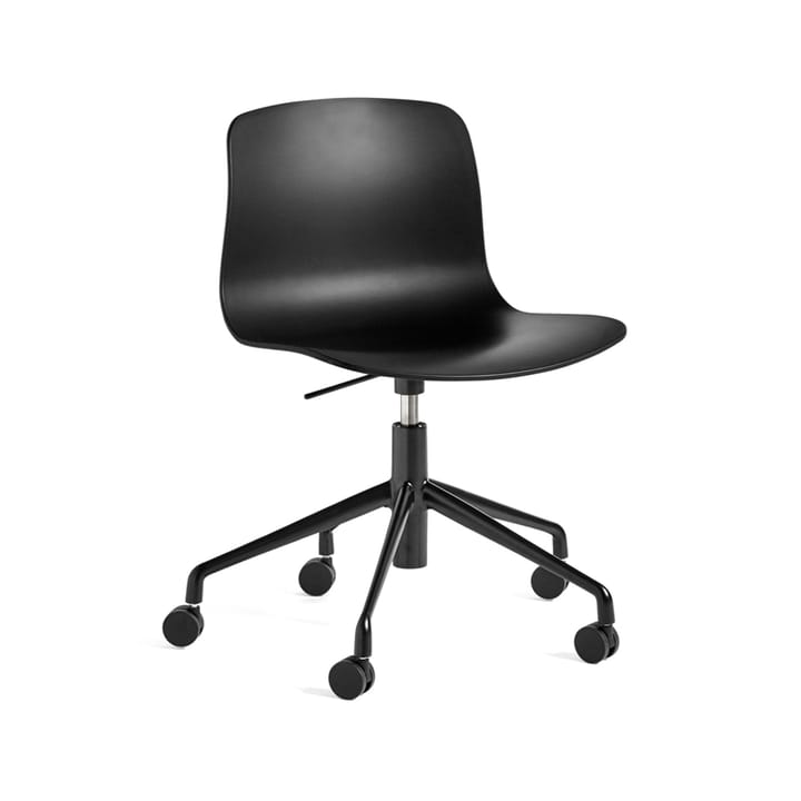 About a Chair 50 kontorsstol - black, svart stativ med hjul - HAY