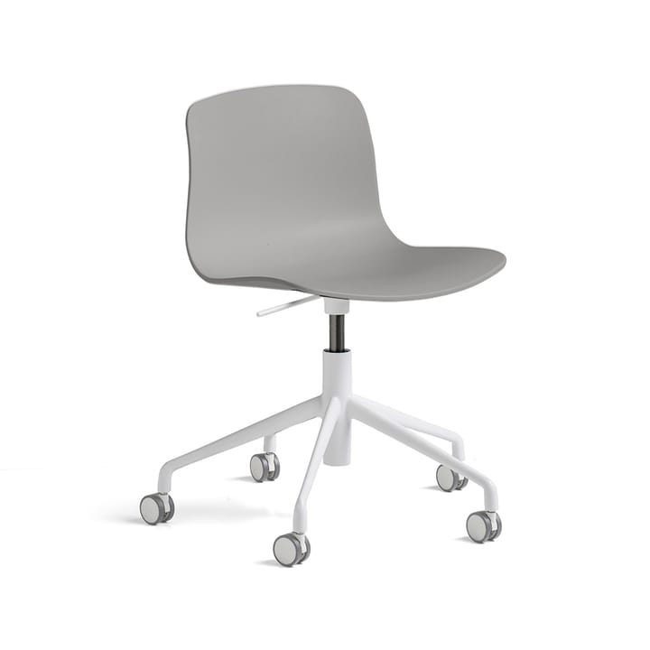About a Chair 50 kontorsstol - grey, vitt stativ med hjul - HAY