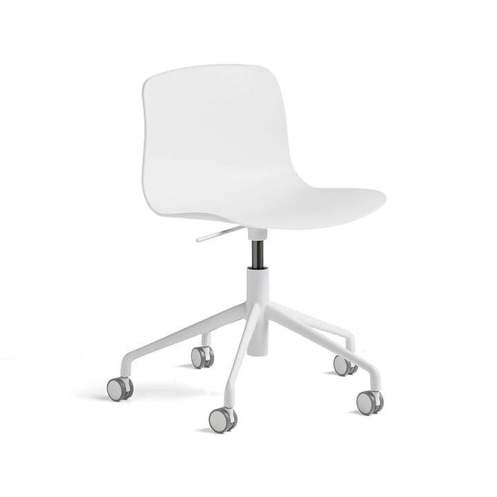 About a Chair 50 kontorsstol - white, vitt stativ med hjul - HAY