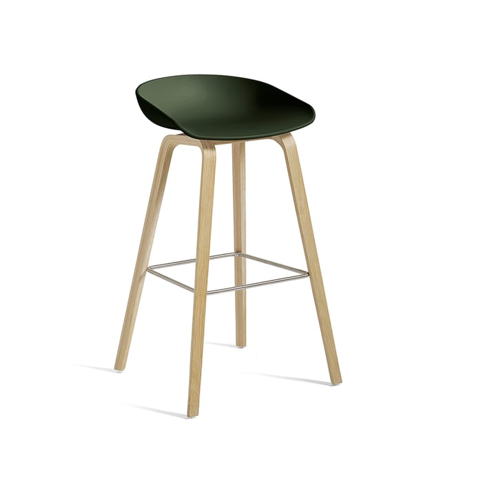 About a Stool 32 High barstol - Green-stålstöd-ekstativ - HAY