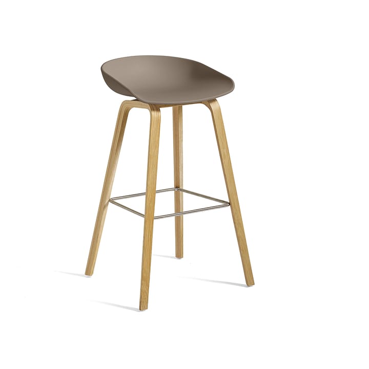 About a Stool 32 High barstol, Khaki-stålstöd-ekstativ HAY