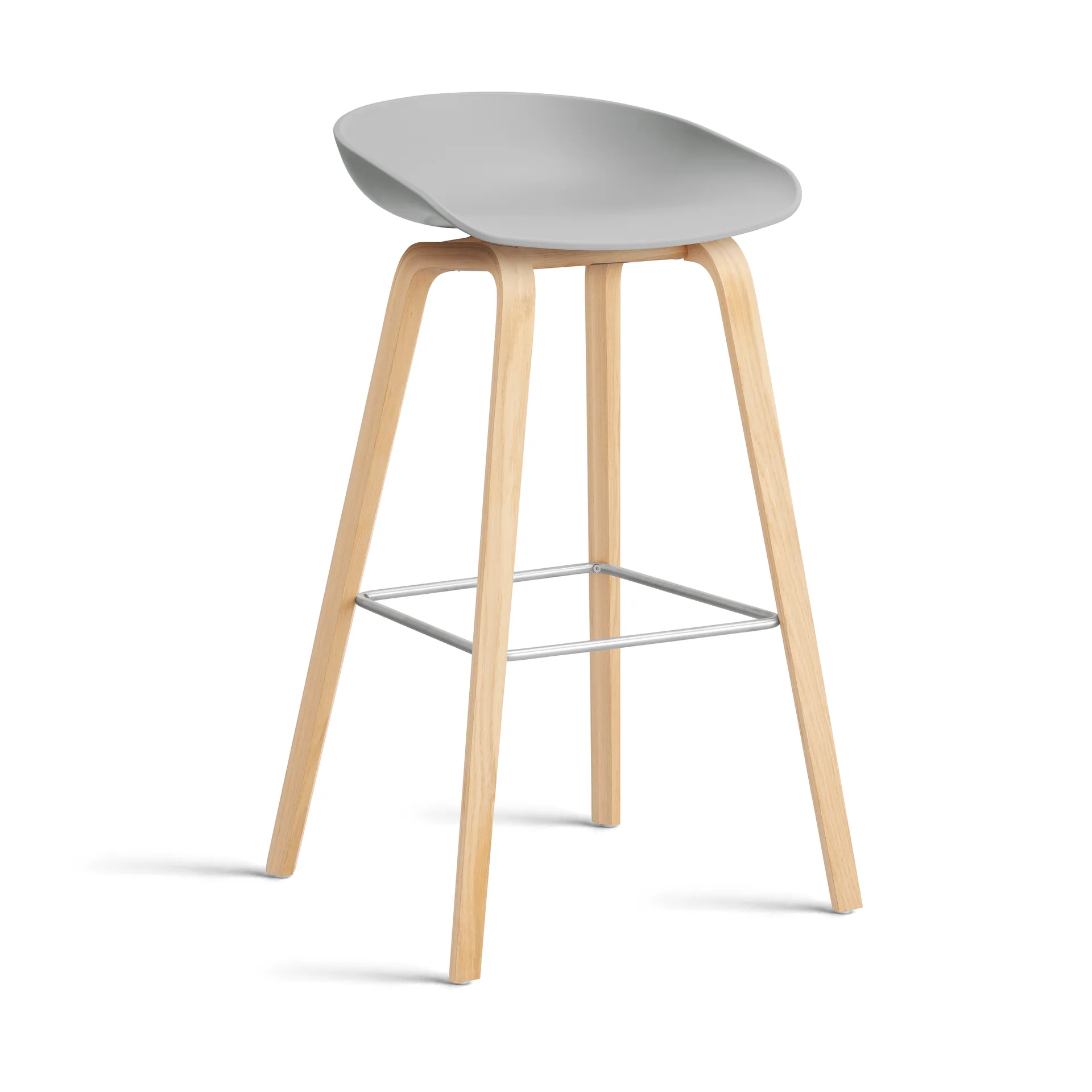 About a Stool 32 High barstol såpat ekstativ 2.0, Concrete grey-rostfritt stålstöd HAY