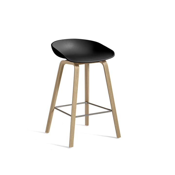 About a Stool 32 Low barstol - Black-svartstöd-ekstativ - HAY