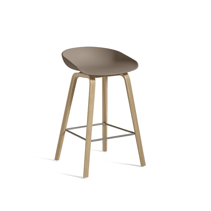 About a Stool 32 Low barstol - Khaki-stålstöd-ekstativ - HAY