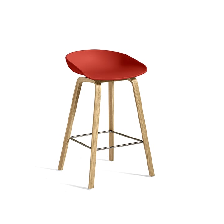 About a Stool 32 Low barstol - Warm red-stålstöd-ekstativ - HAY