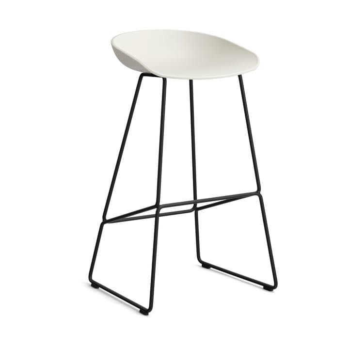 About a Stool 38 High barstol 2.0 - Melange cream-svart stålstativ - HAY