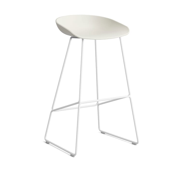 About a Stool 38 High barstol 2.0 - Melange cream-vitt stålstativ - HAY