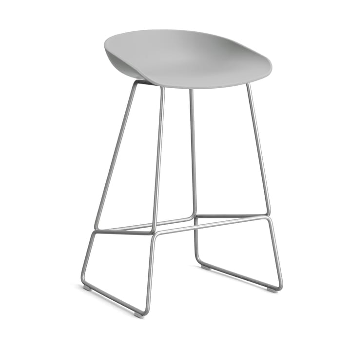 About a Stool 38 Low barstol 2.0 - Concrete grey-rostfritt stålstativ - HAY