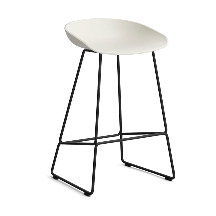 About a Stool 38 Low barstol 2.0 - Melange cream-svart stålstativ - HAY