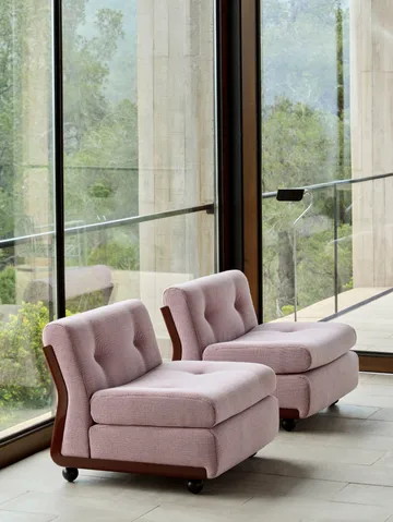 Amanta soffmodul - Burgundy red-yuma 1851, 1-sits/fåtölj - HAY