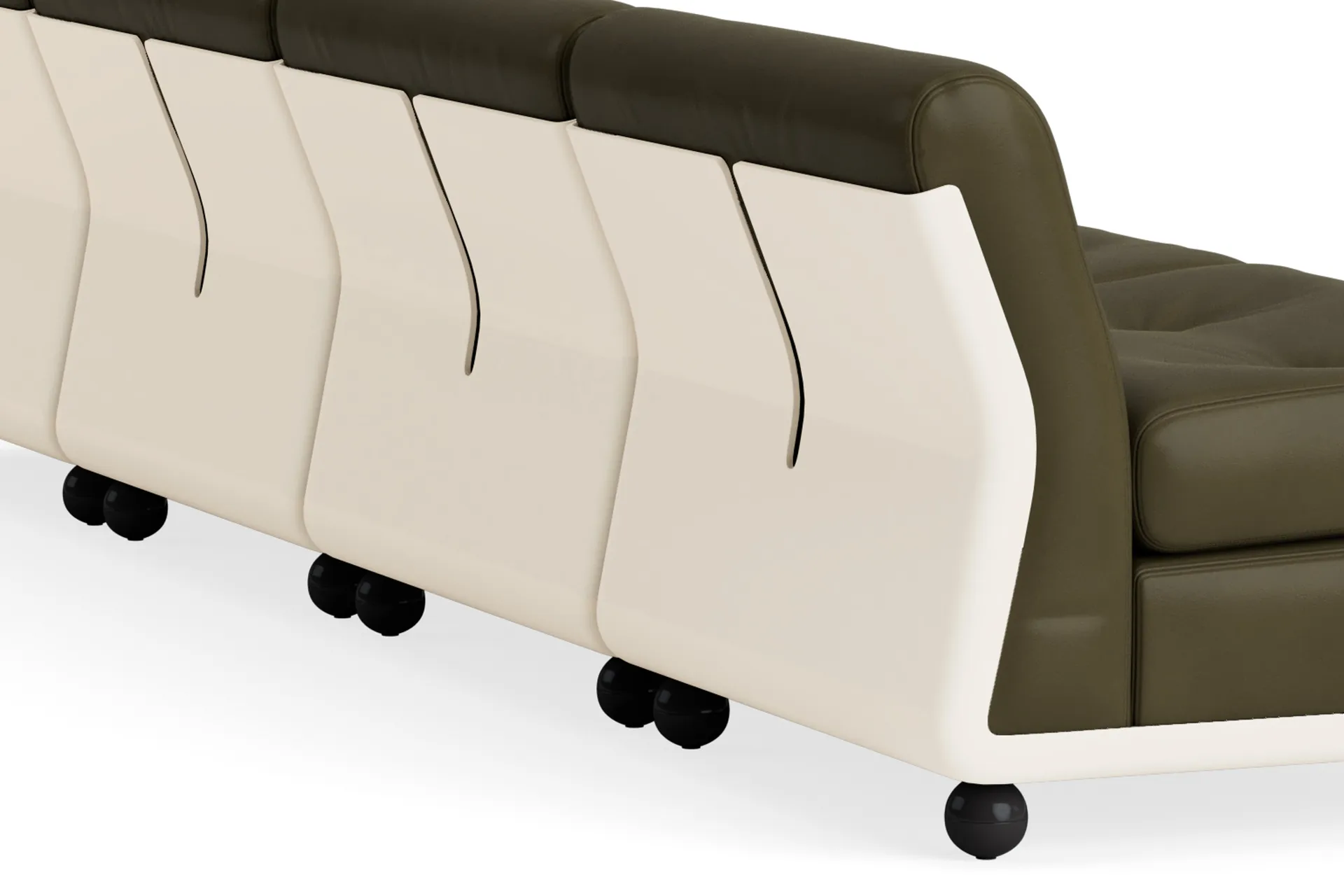 Amanta soffmodul, Cream beige-sense forest, 4-sits HAY