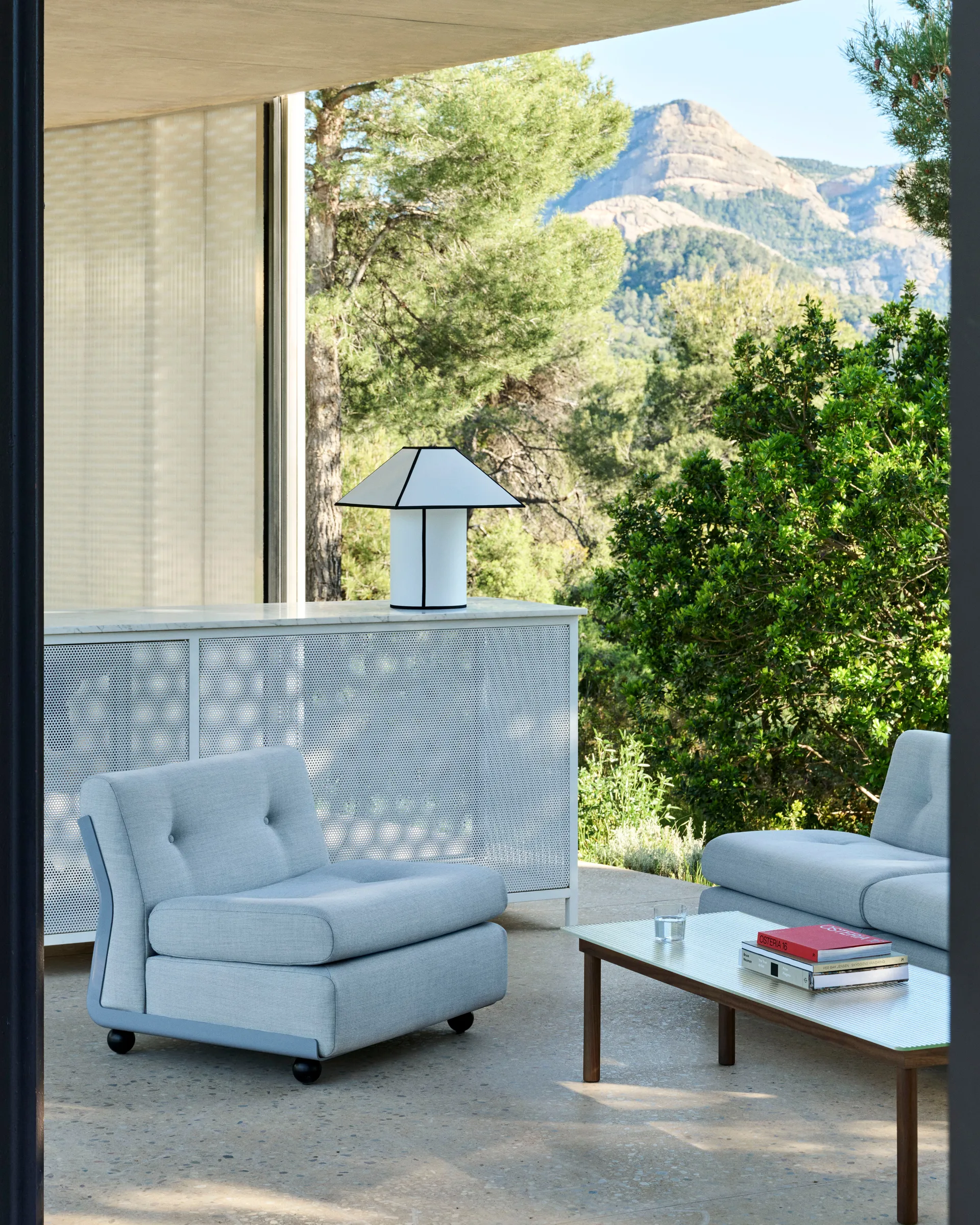 Amanta soffmodul, Frost blue-naveli 723, 1-sits/fåtölj HAY