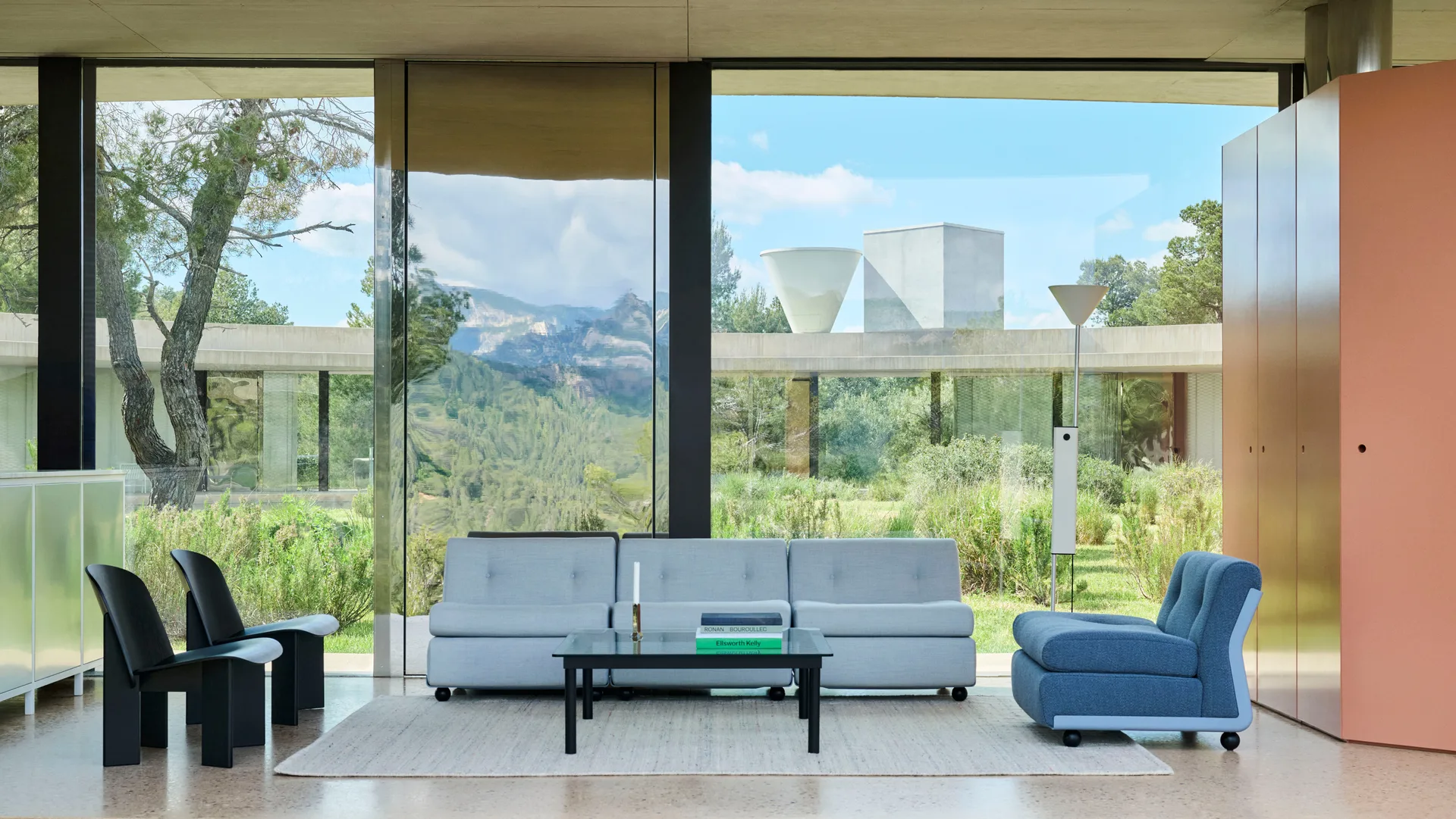 Amanta soffmodul, Frost blue-turf blue, 1-sits/fåtölj HAY