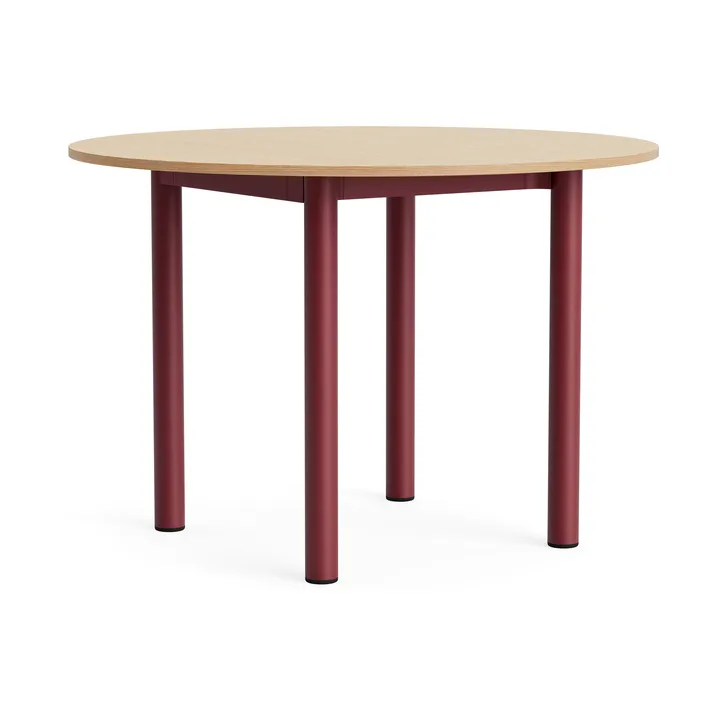 Annex Round matbord - Lackerad ek-barn red aluminium, Ø110 cm - HAY