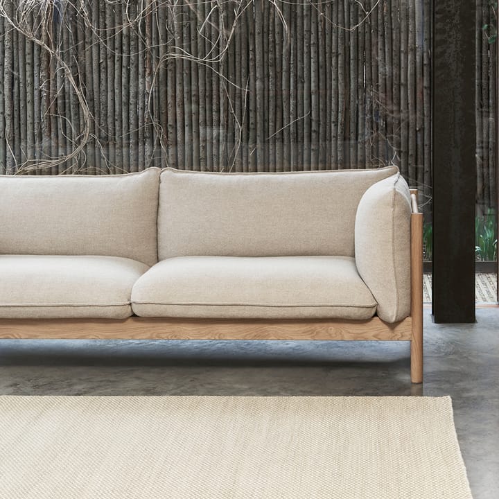 Arbour ECO 2-sits Soffa, Tyg vidar 472 mustard-svart bok HAY