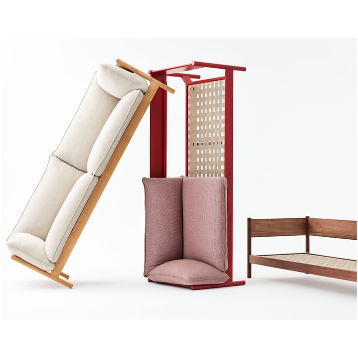 Arbour ECO 2-sits Soffa, Tyg vidar 472 mustard-svart bok HAY