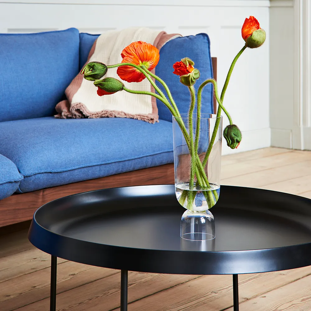 Arbour ECO 2-sits Soffa, tyg vidar 472 mustard, vaxoljat valnöt HAY