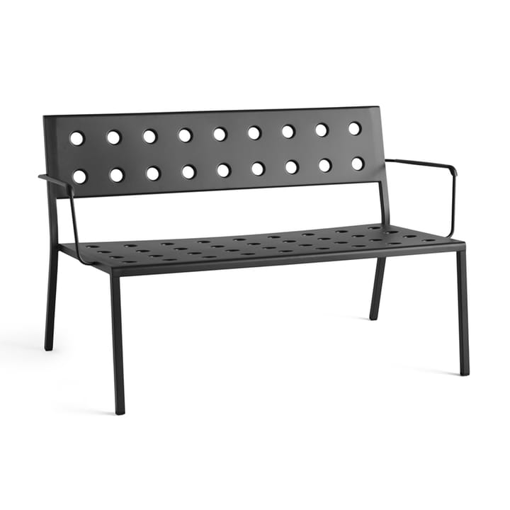 Balcony Lounge bänk med armstöd 121,5x69 cm - Anthracite - HAY