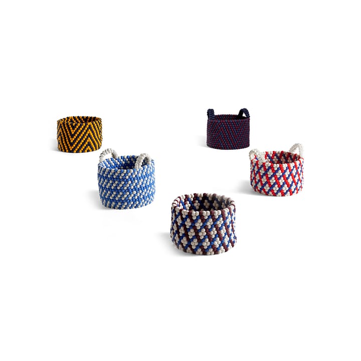 Bead korg med handtag, blue dash, large HAY