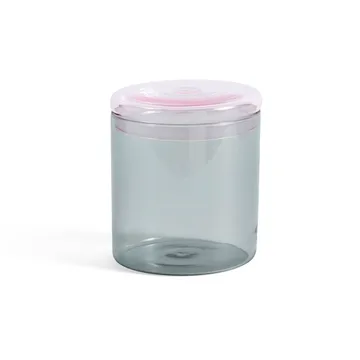 Borosilicate förvaringsburk glas L 1 liter - Grå - HAY