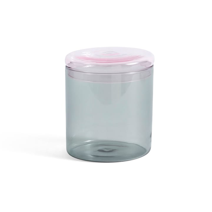 Borosilicate förvaringsburk glas L 1 liter, Grå HAY