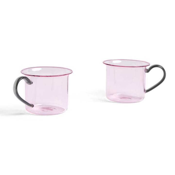 Borosilicate kopp 2-pack - Pink-grey - HAY