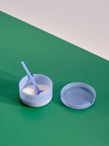 Borosilicate skål med lock och sked - Jade light blue - HAY