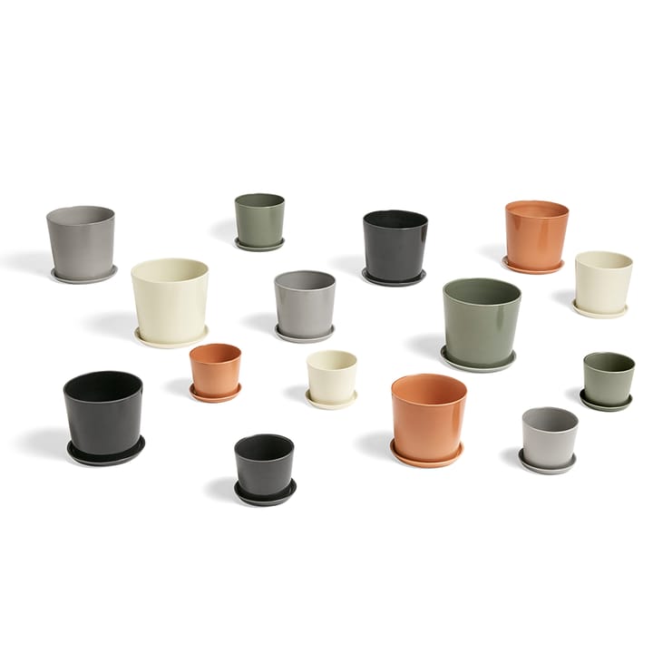 Botanical Family kruka, light grey, medium, med fat Ø13.5 cm HAY