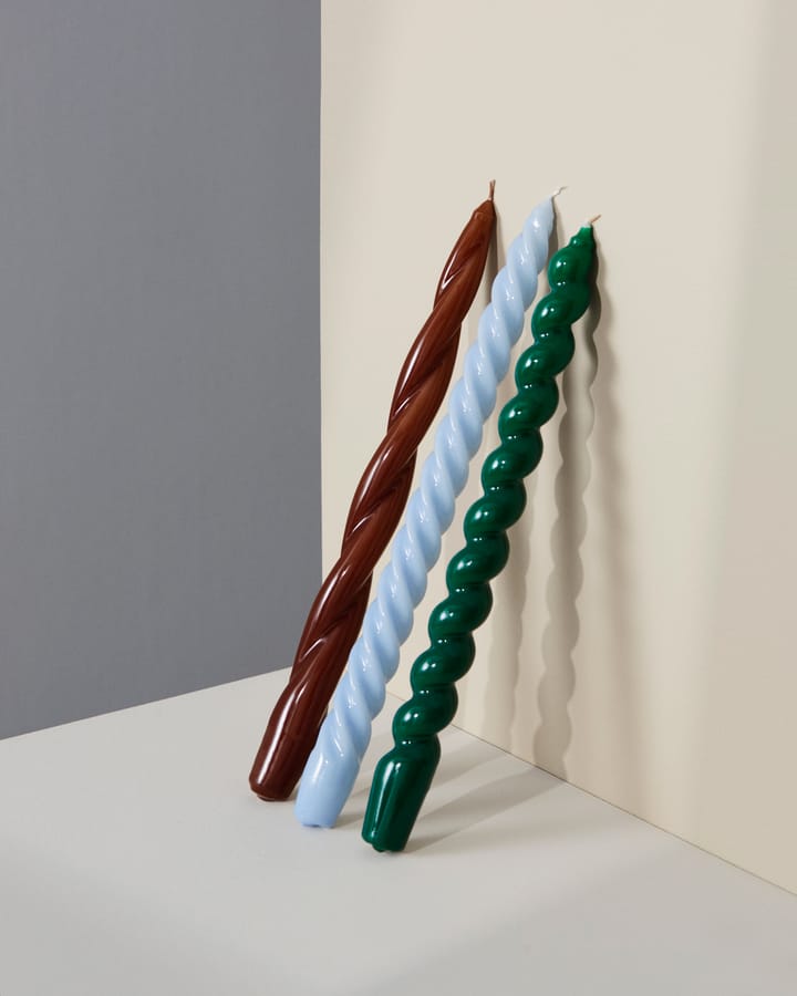 Candle Long Spiral ljus, Green HAY